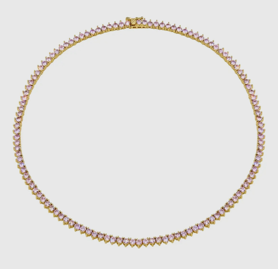 Pink Gold Everyday Tennis Necklace | Blakely Grace